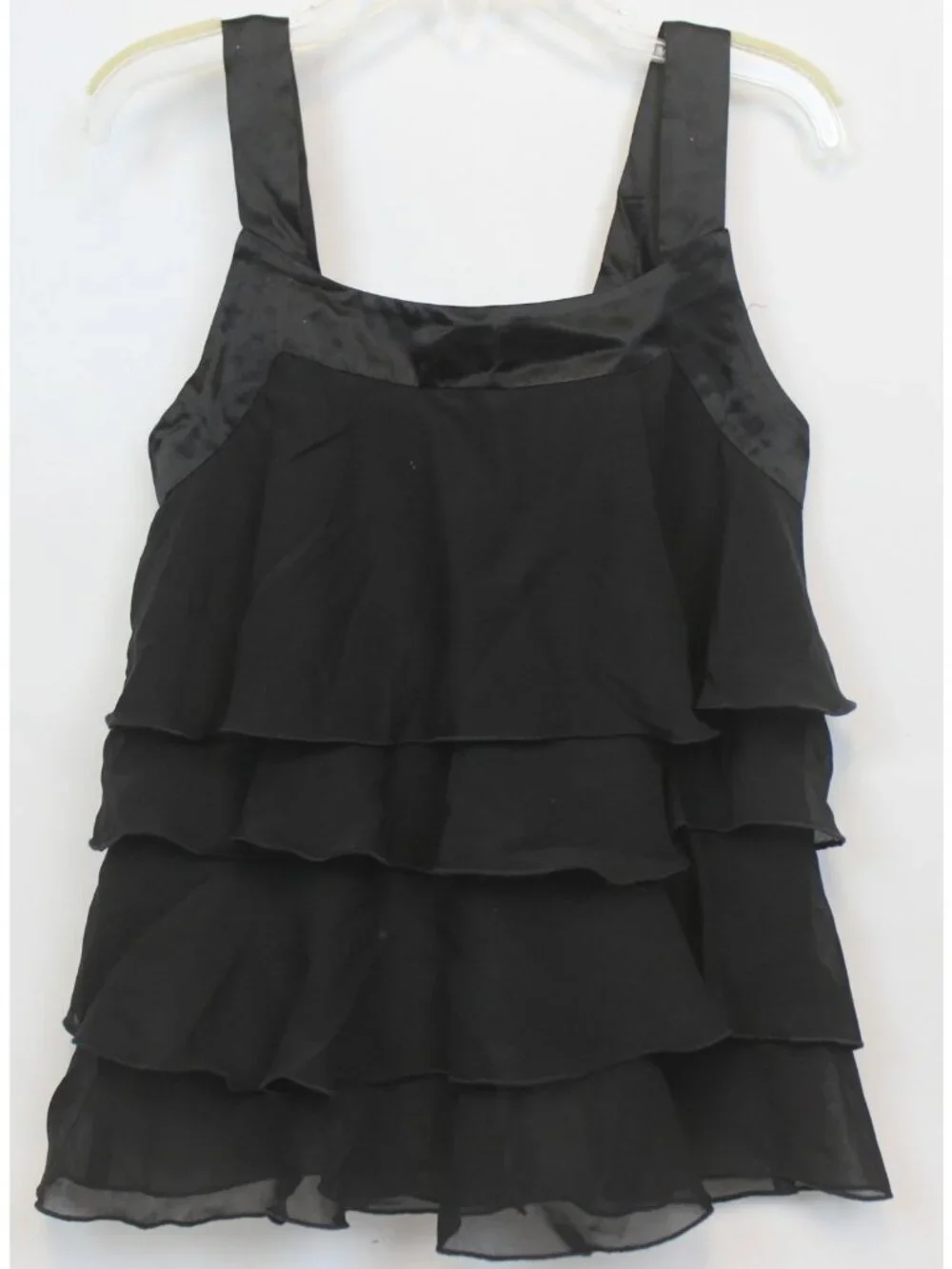 Y2K Limited too Shirt sz 6/7 Ruffle Layer Stretch Tank Top Christmas Holiday